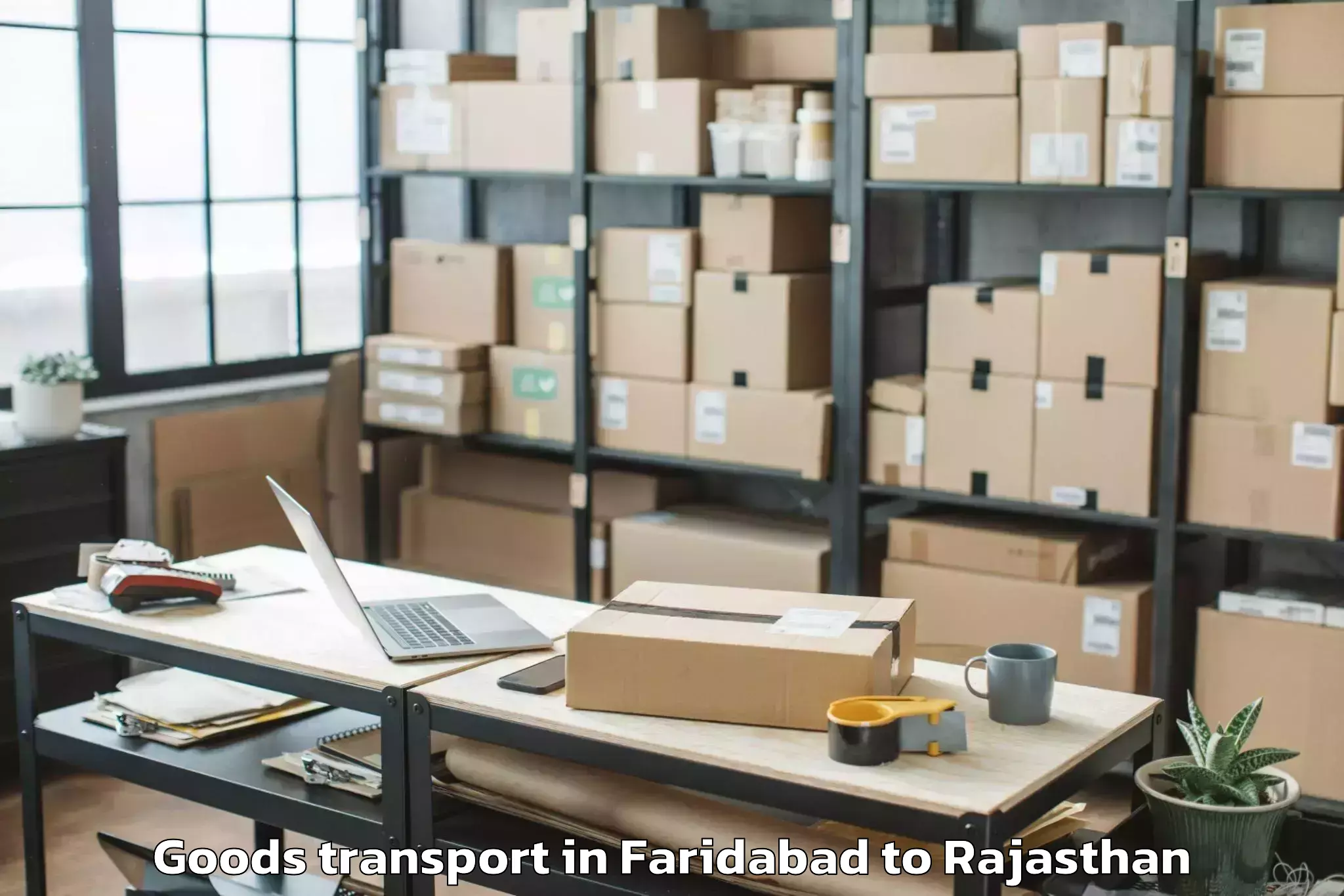 Book Your Faridabad to Churu Goods Transport Today